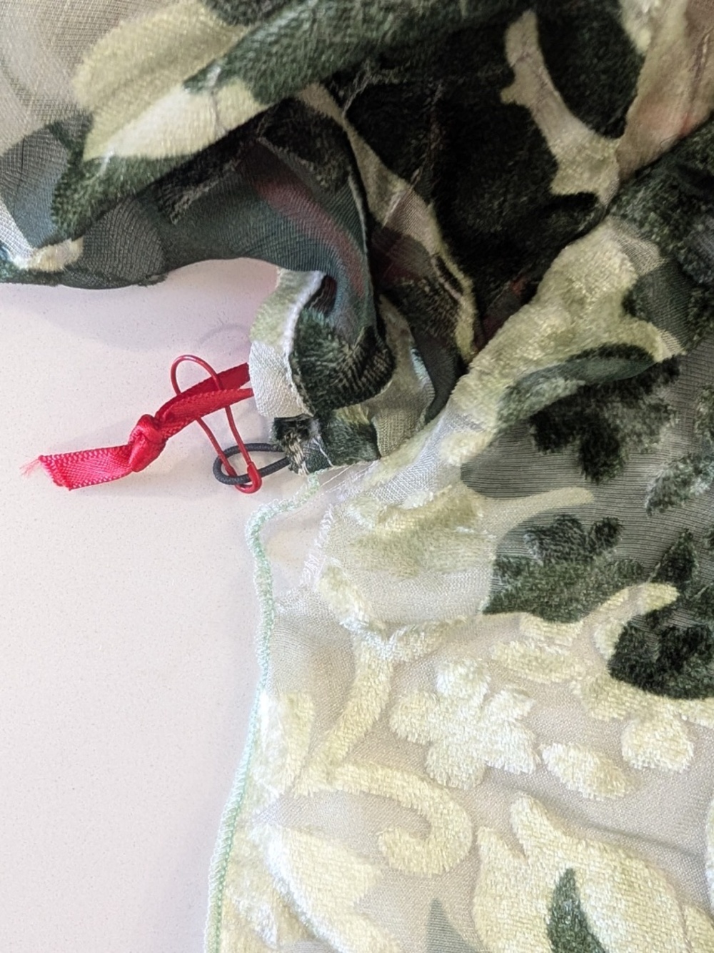 F.R.S For Restless Sleepers Polimnia Green Silk Velvet Scarf Blouse Large Italy - Picture 5 of 14